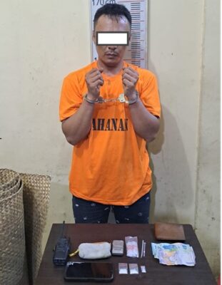 Sat Res Narkoba Polres Langkat Tangkap Diduga Pengedar Sabu di Desa Secanggang