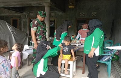 Babinsa Desa Popoh Aktif Mendampingi Posyandu dalam Upaya Cegah Stunting