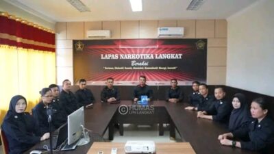 Komitmen Wujudkan WBK WBBM, Lapas Narkotika Langkat Ikuti Sosialisasi Pedoman Pelaksanaan Evaluasi dan Pemantauan Pembangunan Zona Integritas